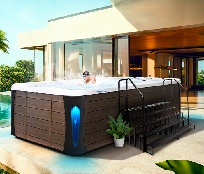 Calspas hot tub being used in a family setting - Pasco