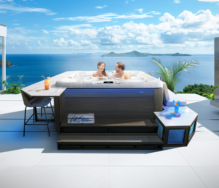 Calspas hot tub being used in a family setting - Pasco